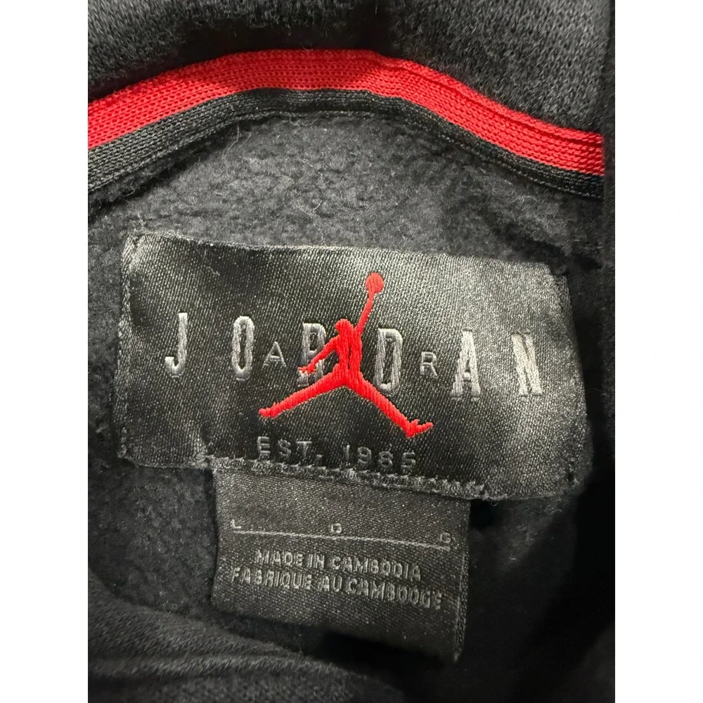Jordan Jumpman Mens‎ Black Pullover Hoodie Sweatshirt DA6801-010 Size L